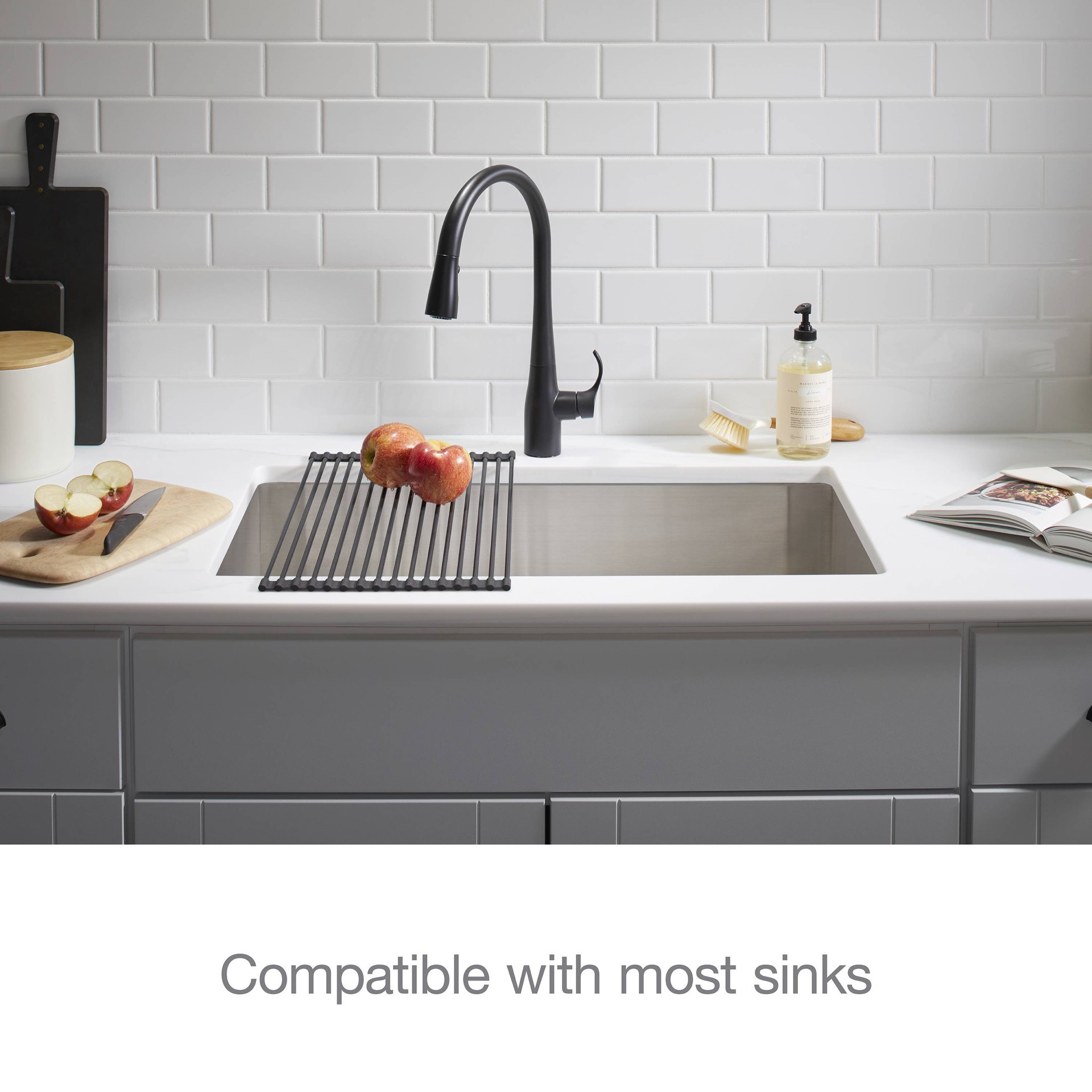 slide 6 of 6, KOHLER 11-in x 19.5-in Silicone Sink grid, 1 ct