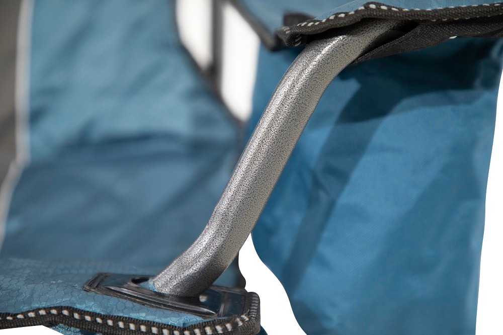 slide 5 of 6, Style Selections Polyester Blue and Gray Folding Camping chair Carrying Strap/Handle Included, 1 ct