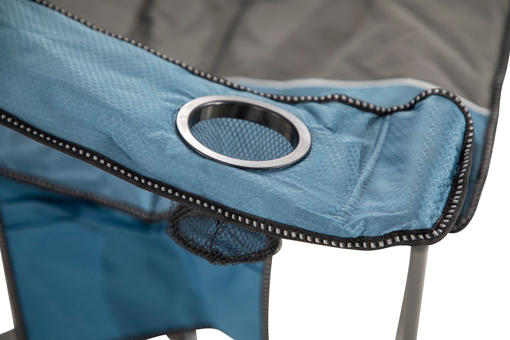 slide 6 of 6, Style Selections Polyester Blue and Gray Folding Camping chair Carrying Strap/Handle Included, 1 ct