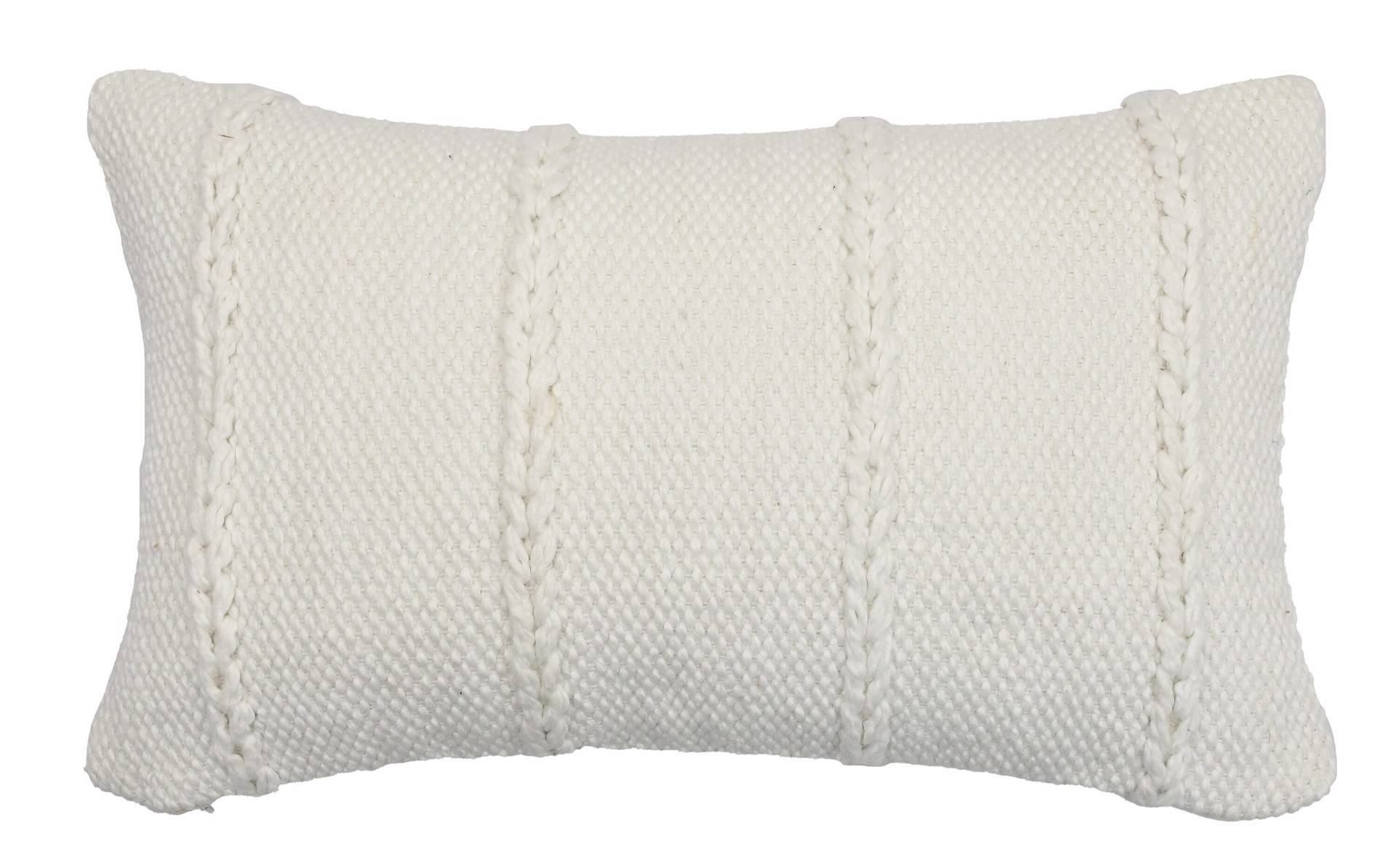 slide 2 of 5, allen + roth 12-in x 20-in Ivory Oblong Indoor Decorative Pillow, 1 ct