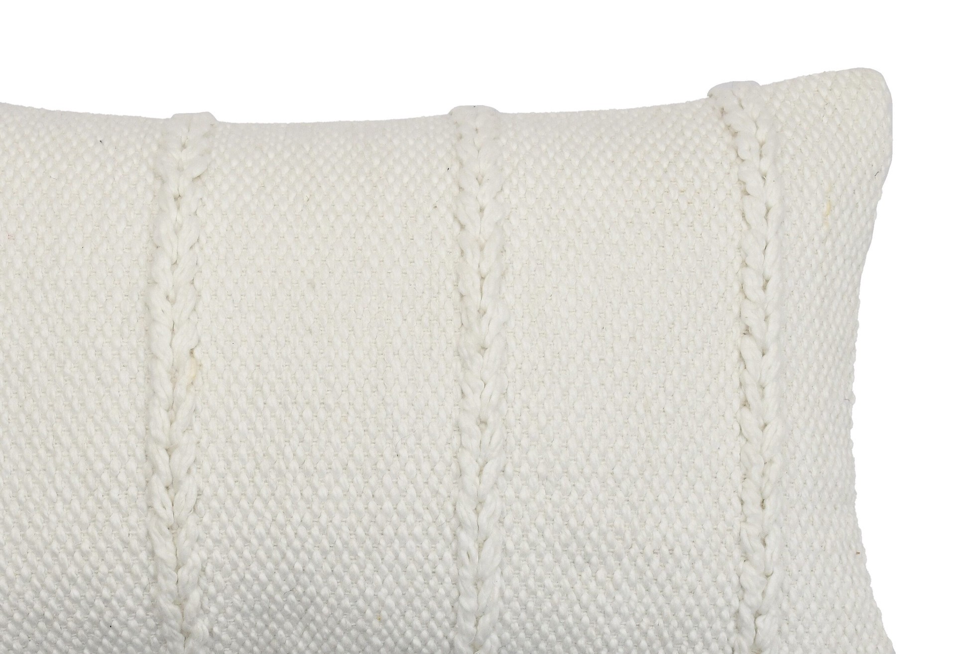 slide 5 of 5, allen + roth 12-in x 20-in Ivory Oblong Indoor Decorative Pillow, 1 ct