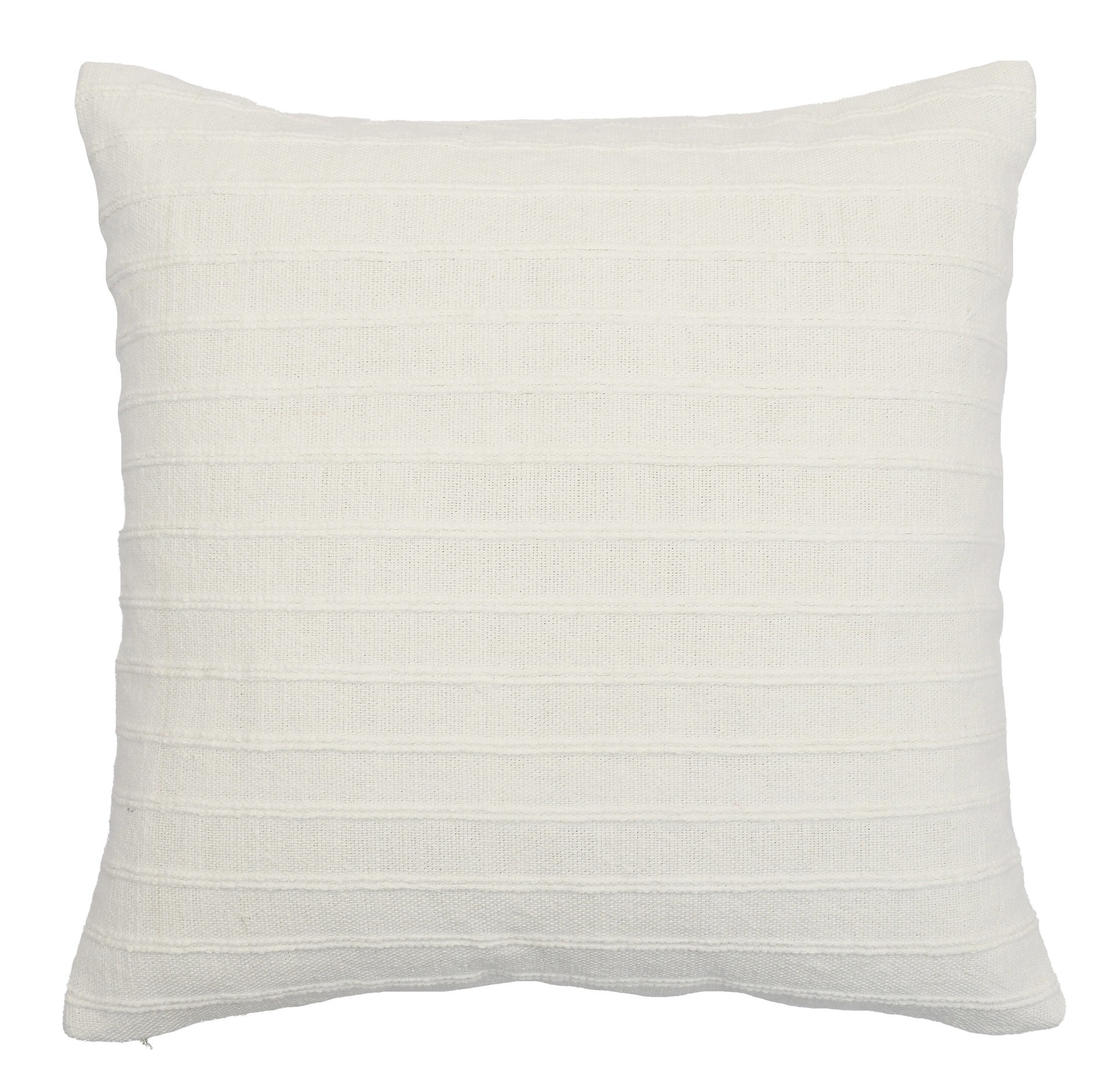 slide 3 of 5, allen + roth 20-in x 20-in Ivory Square Indoor Decorative Pillow, 1 ct