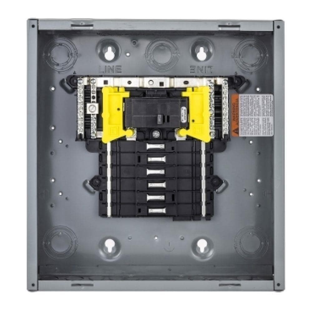 slide 1 of 3, Square D QO 100 -Amp 12 -Spaces 12 -Circuit Indoor Convertible main breaker panel Plug-On Neutral Load Center, 1 ct