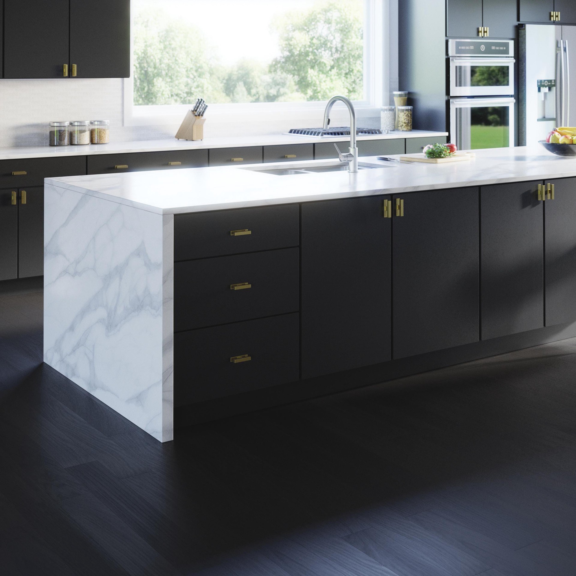 slide 5 of 6, Origin 21 Mikkel 2-3/4-in Brushed Brass Bar Modern Cabinet Knob, 1 ct