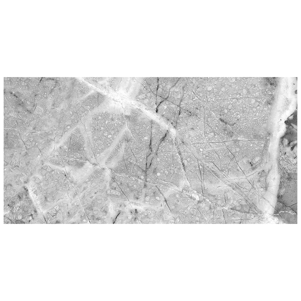 slide 3 of 6, Origin 21 White/Grey 12-in x 24-in Polished Porcelain Marble Look Floor and Wall Tile (1.937-sq. ft/ Piece), 1 ct