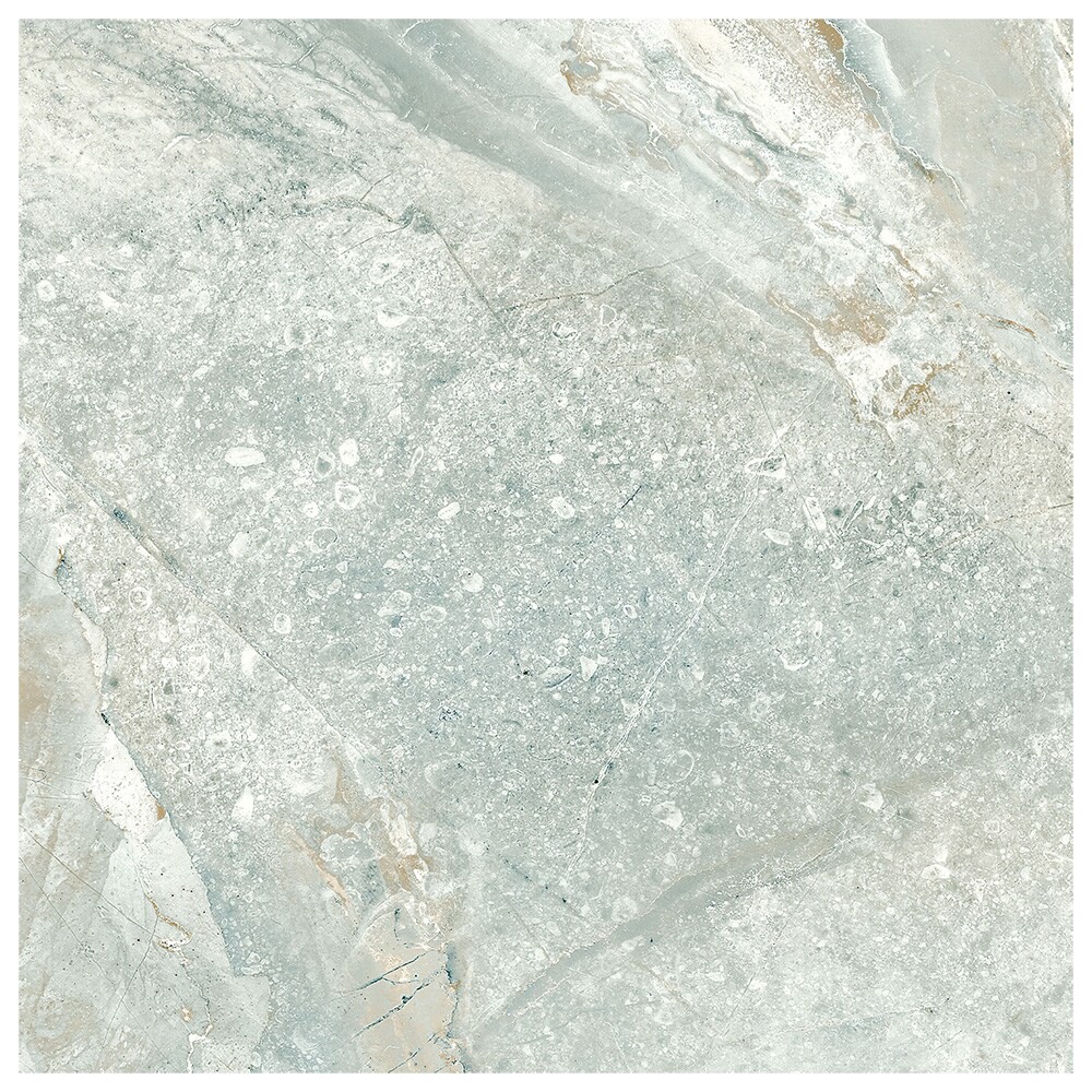 slide 5 of 6, Origin 21 Blue 24-in x 24-in Polished Porcelain Encaustic Floor and Wall Tile (3.875-sq. ft/ Piece), 1 ct