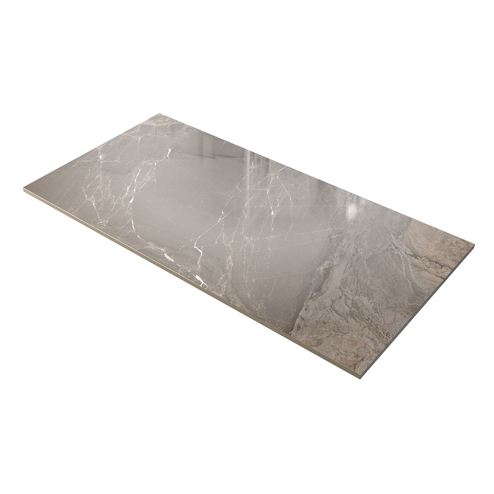 slide 5 of 6, Origin 21 Taupe Agate 12-in x 24-in Polished Porcelain Marble Look Floor and Wall Tile (1.937-sq. ft/ Piece), 1 ct