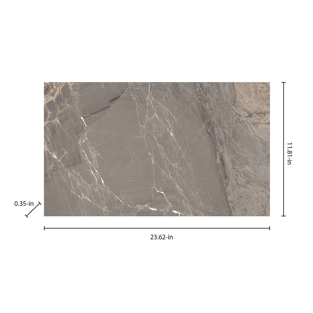 slide 6 of 6, Origin 21 Taupe Agate 12-in x 24-in Polished Porcelain Marble Look Floor and Wall Tile (1.937-sq. ft/ Piece), 1 ct