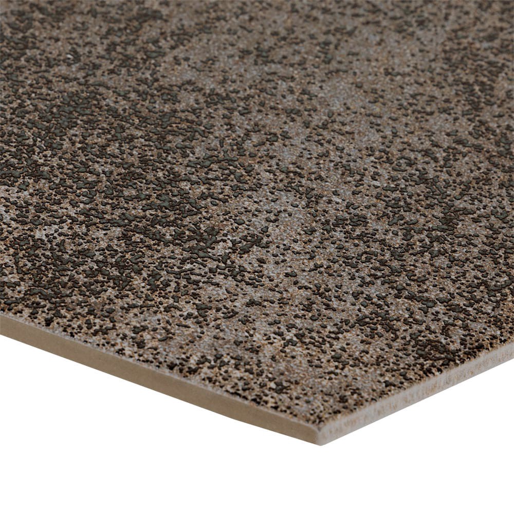 slide 3 of 6, allen + roth Metallic Hex 8-in x 9-in Matte Porcelain Hexagon Floor and Wall Tile ( 0.376-sq ft Piece ), 1 ct