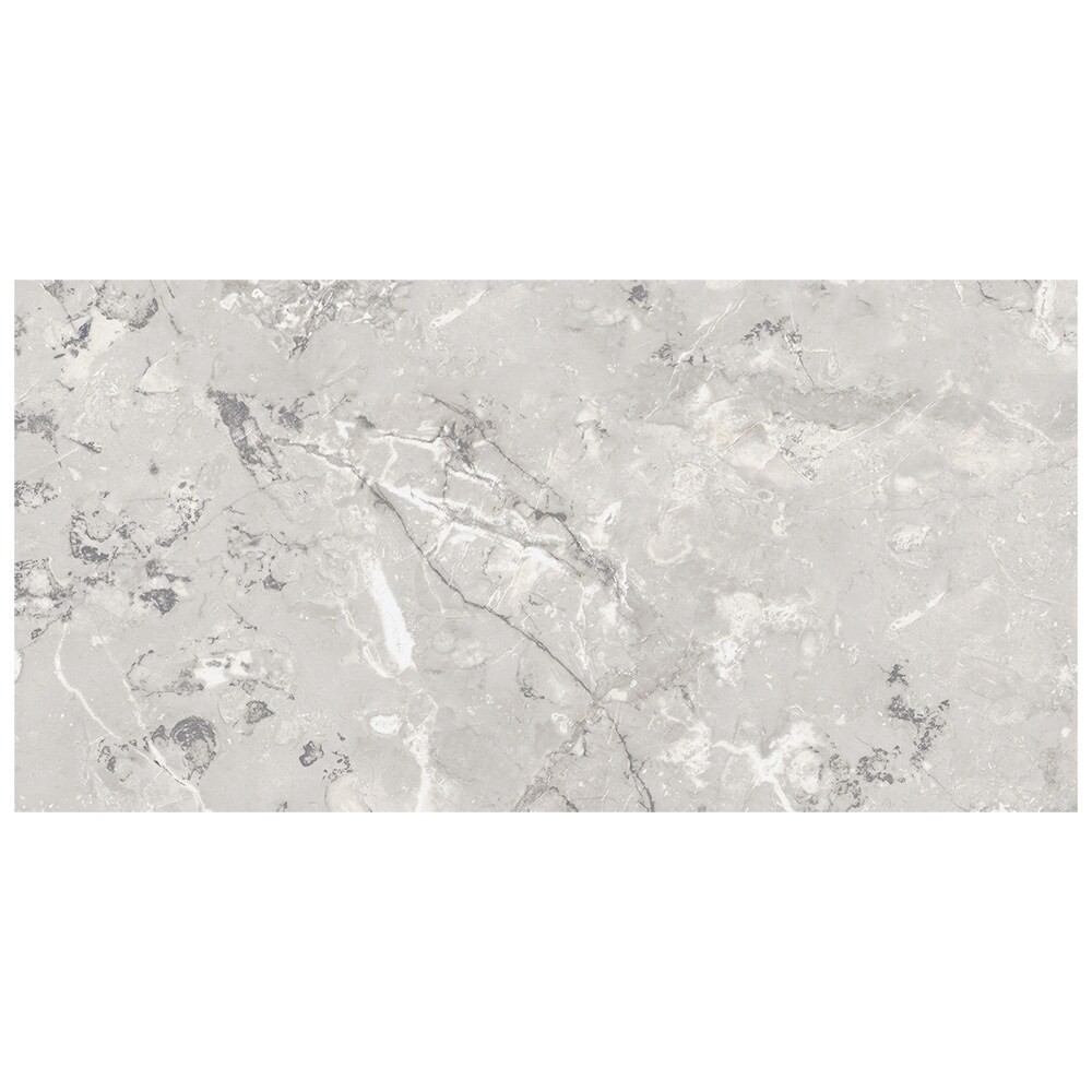 slide 6 of 6, Origin 21 Marina Grey 12-in x 24-in Polished Porcelain Marble Look Floor and Wall Tile (1.937-sq. ft/ Piece), 1 ct