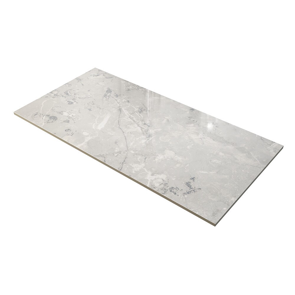 slide 4 of 6, Origin 21 Marina Grey 12-in x 24-in Polished Porcelain Marble Look Floor and Wall Tile (1.937-sq. ft/ Piece), 1 ct