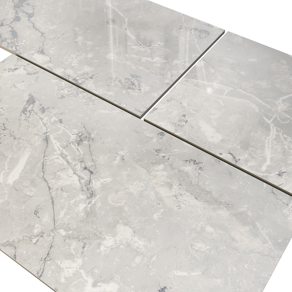 slide 2 of 6, Origin 21 Marina Grey 12-in x 24-in Polished Porcelain Marble Look Floor and Wall Tile (1.937-sq. ft/ Piece), 1 ct