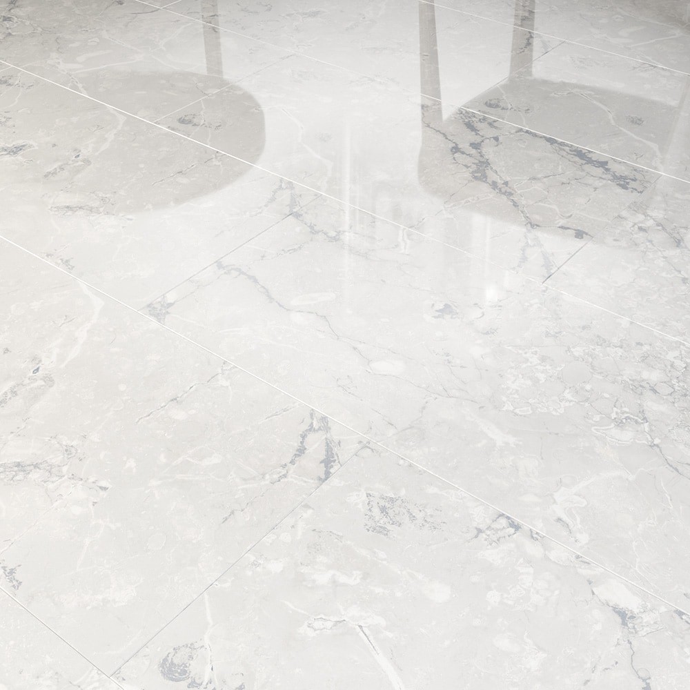 slide 5 of 6, Origin 21 Marina Grey 12-in x 24-in Polished Porcelain Marble Look Floor and Wall Tile (1.937-sq. ft/ Piece), 1 ct