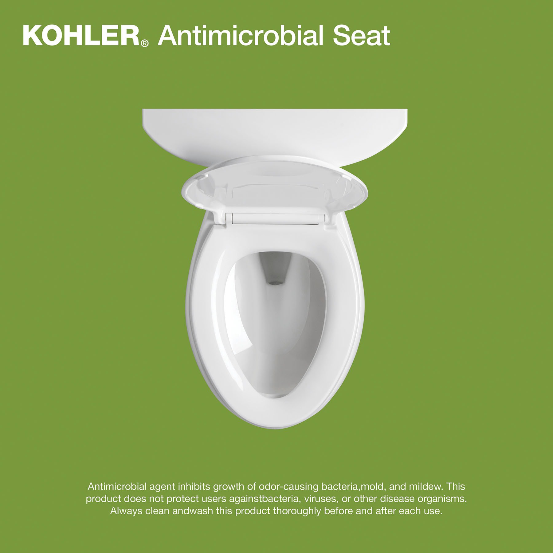 slide 4 of 6, KOHLER Drift Tab Plastic White Round Soft Close Toilet Seat, 1 ct
