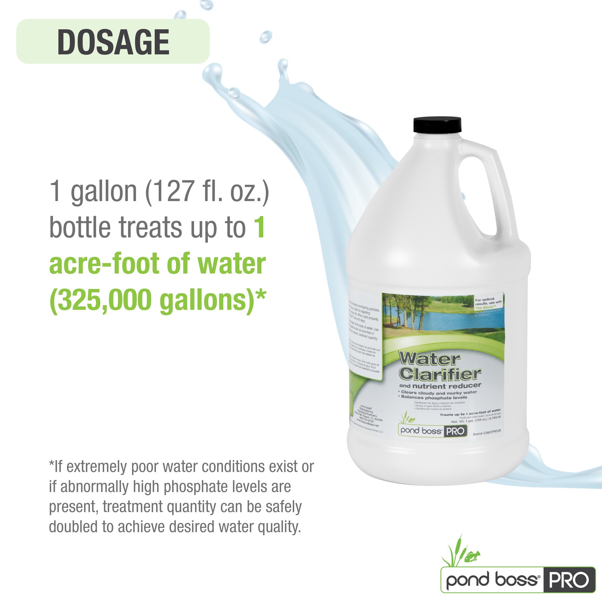 slide 4 of 6, pond boss Water Clarifier, 1 gallon Pond Liquid Water clarifier 1 Gallon(s), 1 ct