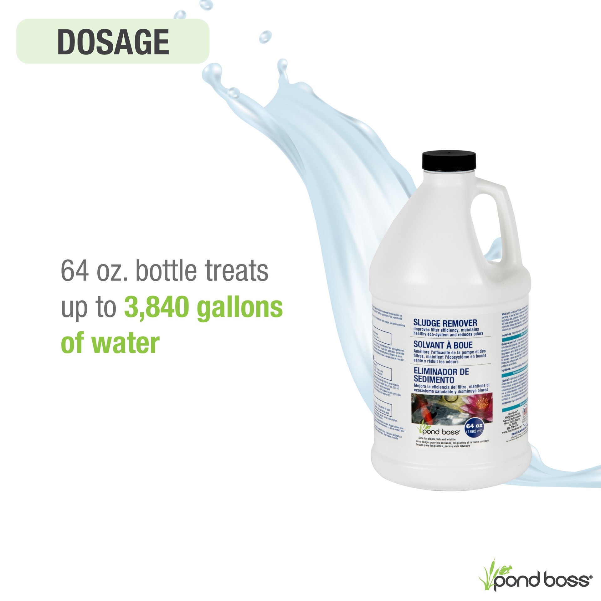 slide 5 of 6, pond boss Sludge Remover 64 oz Pond Liquid Sludge remover 64 Fluid ounce(s), 1 ct