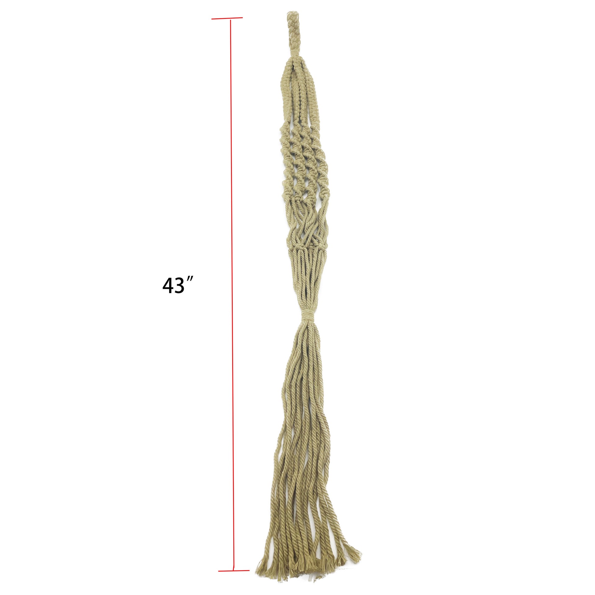 slide 2 of 6, allen + roth 43-in Brown Macrame Plant hook(s), 1 ct