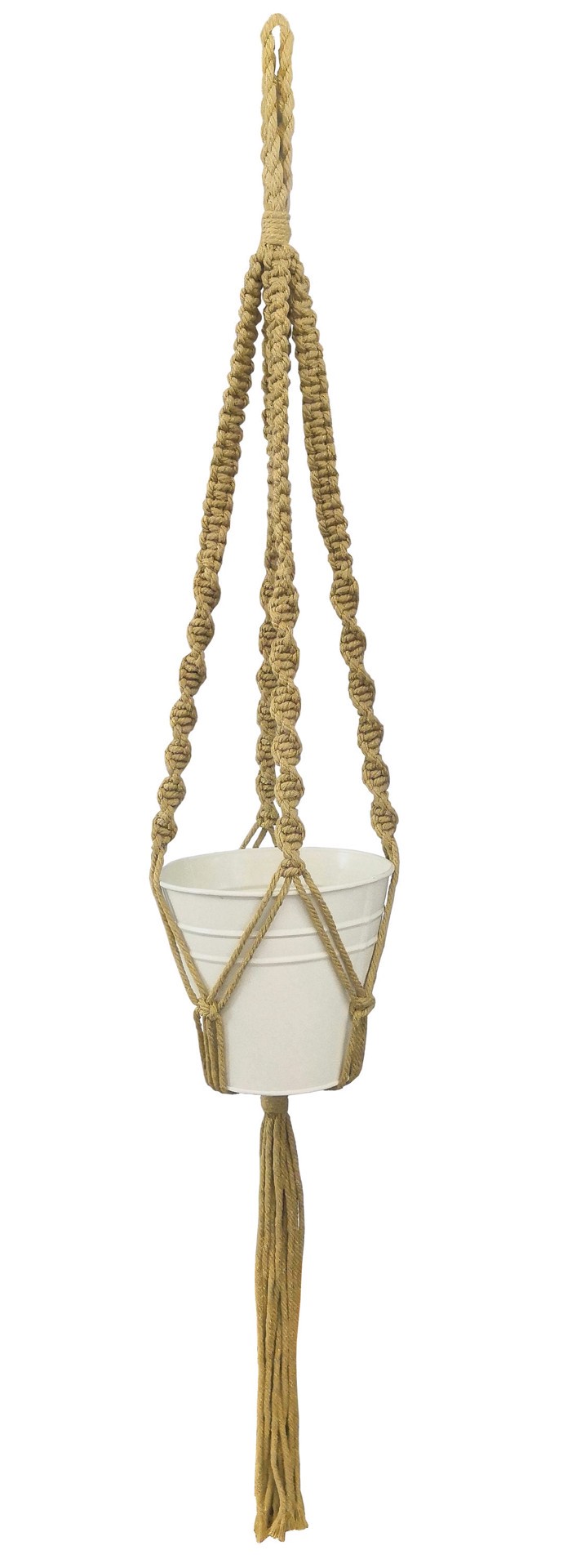 slide 1 of 6, allen + roth 43-in Brown Macrame Plant hook(s), 1 ct