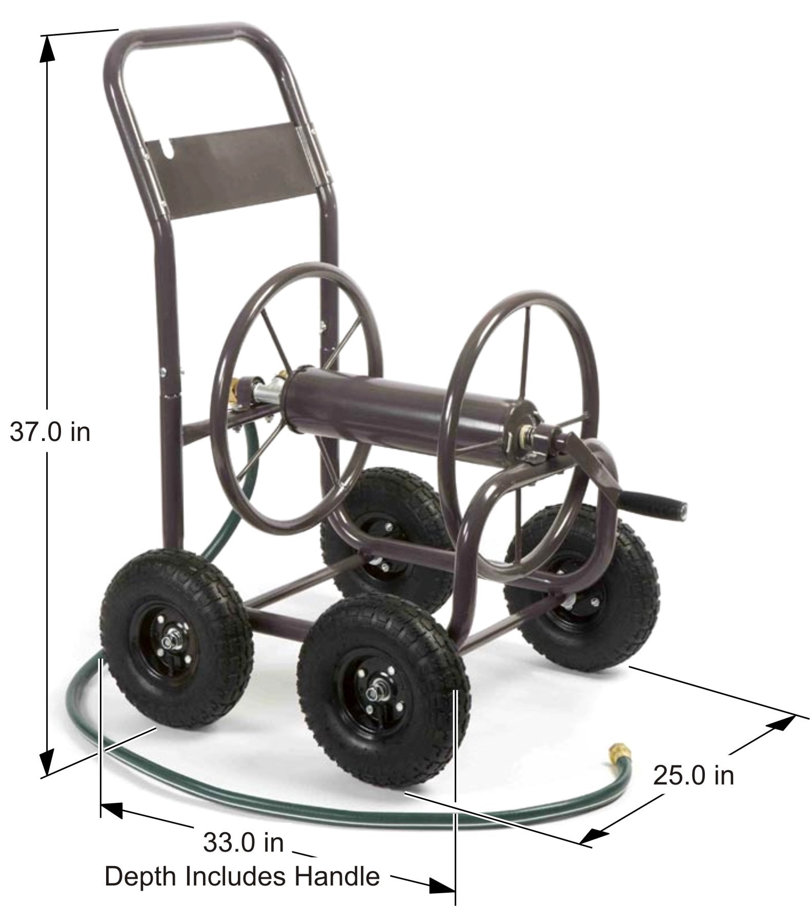 slide 4 of 6, Style Selections Steel 250-ft Cart Hose Reel, 1 ct