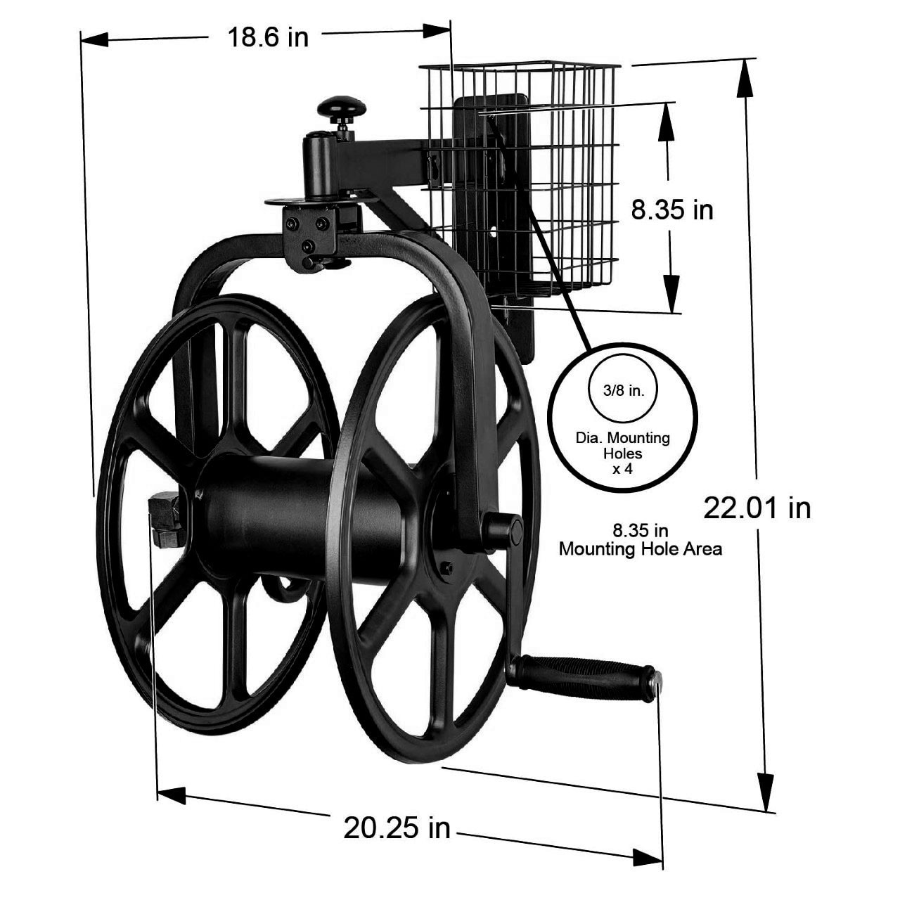 slide 5 of 6, Style Selections Steel 125-ft Wall-mount Hose Reel, 1 ct