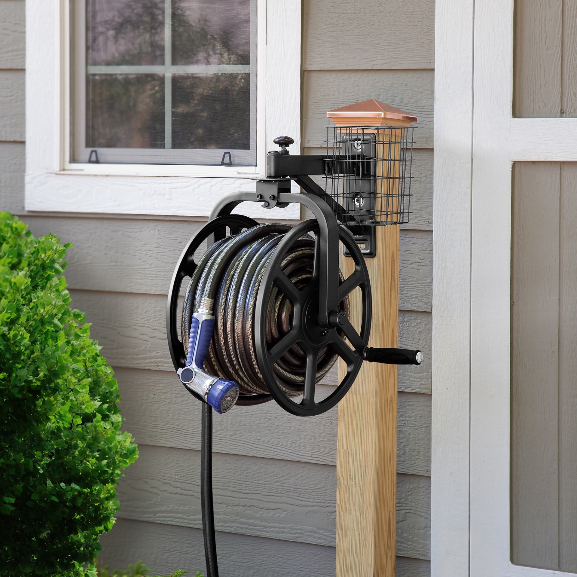slide 6 of 6, Style Selections Steel 125-ft Wall-mount Hose Reel, 1 ct