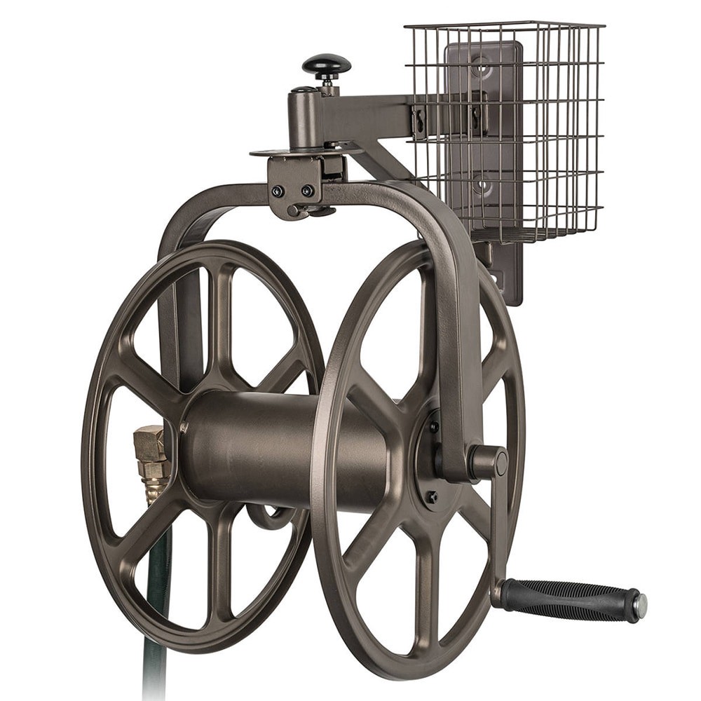 slide 1 of 6, Style Selections Steel 125-ft Wall-mount Hose Reel, 1 ct