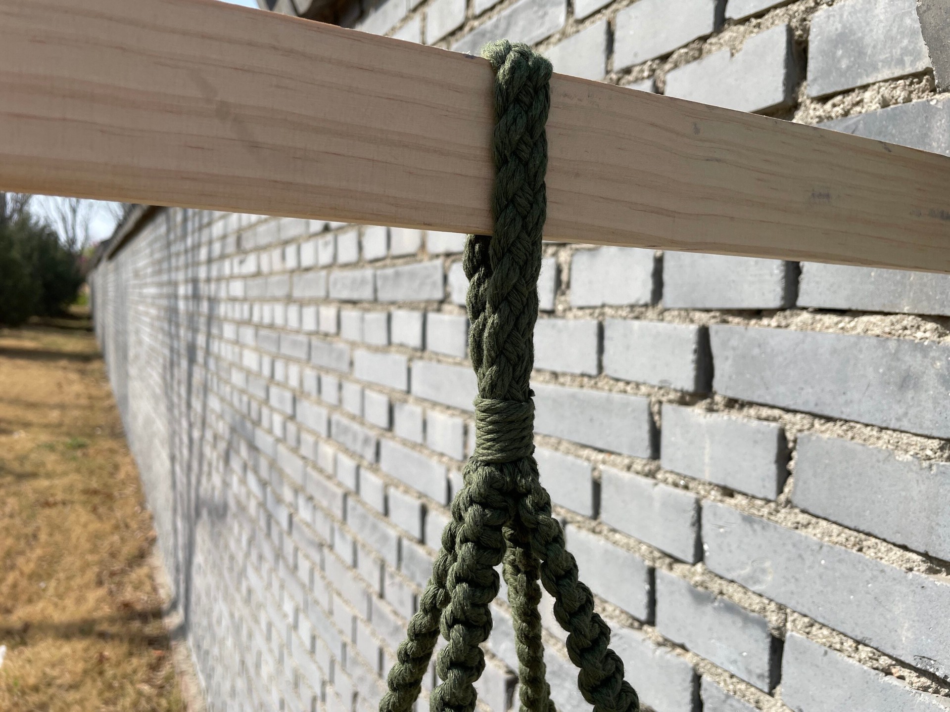 slide 4 of 6, allen + roth 43-in Green Macrame Plant hook(s), 1 ct