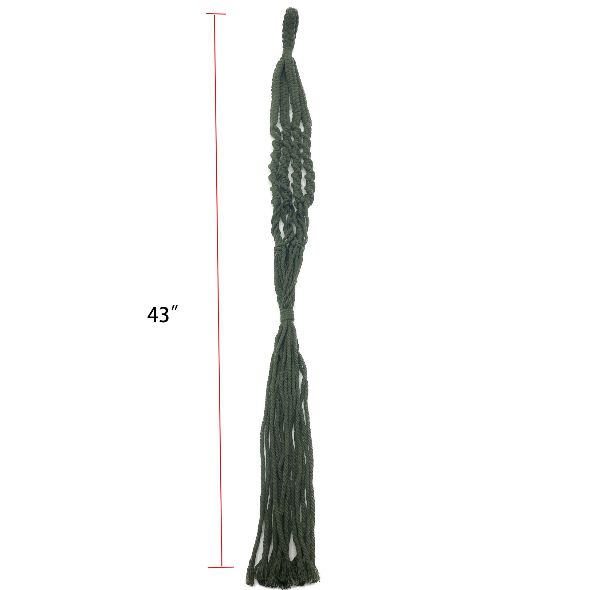 slide 6 of 6, allen + roth 43-in Green Macrame Plant hook(s), 1 ct