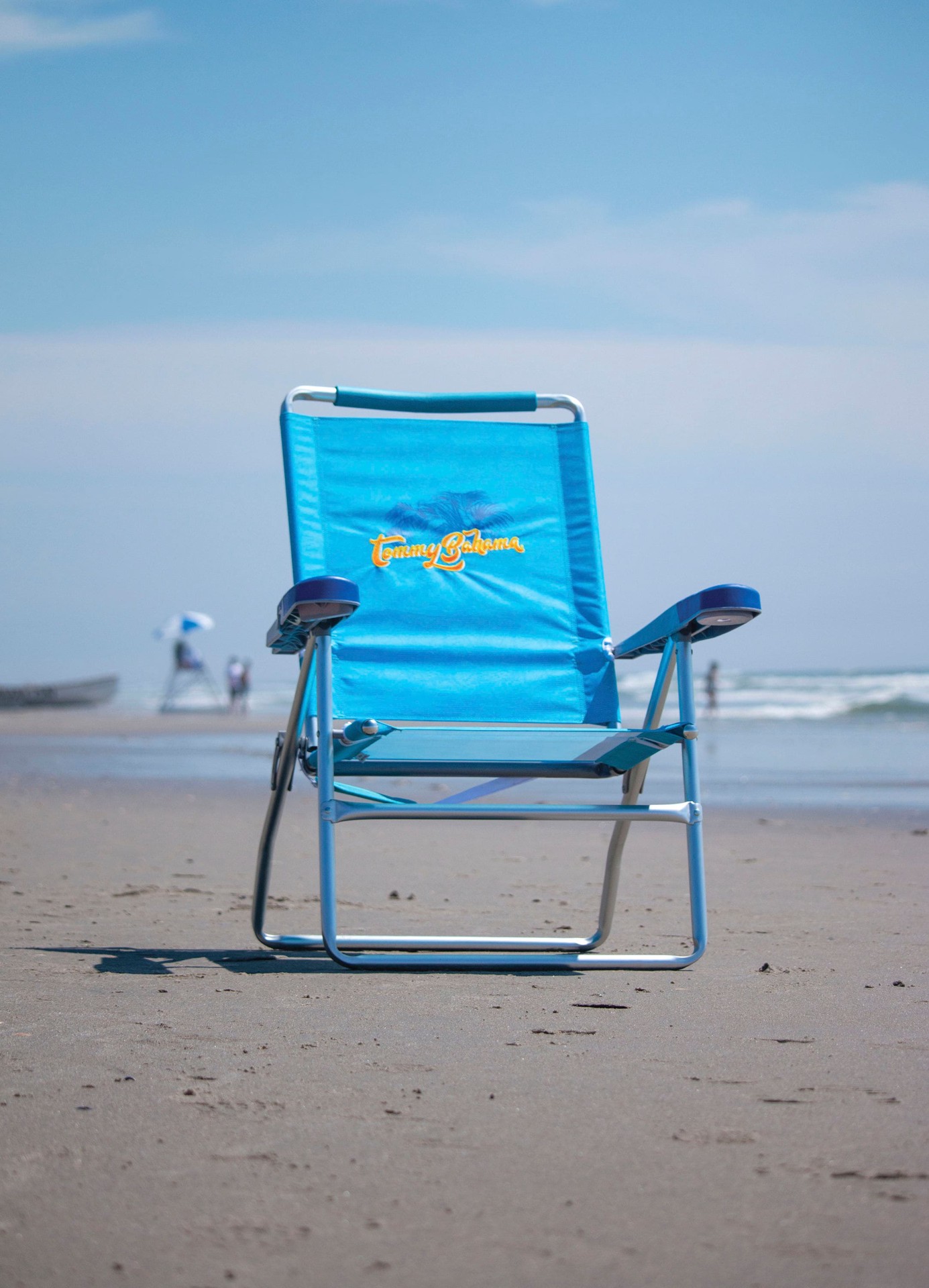 slide 3 of 6, Tommy Bahama Polyester High Folding Beach chair Adjustable and Carrying Strap/Handle Included, 1 ct