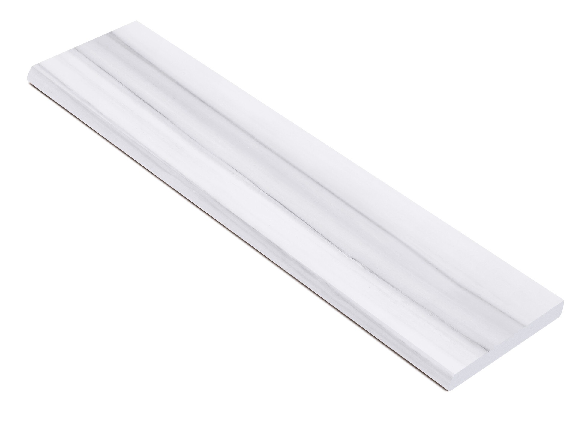 slide 4 of 6, Satori Zebrino Ash 3-in x 12-in Polished Porcelain Bullnose Tile, 1 ct