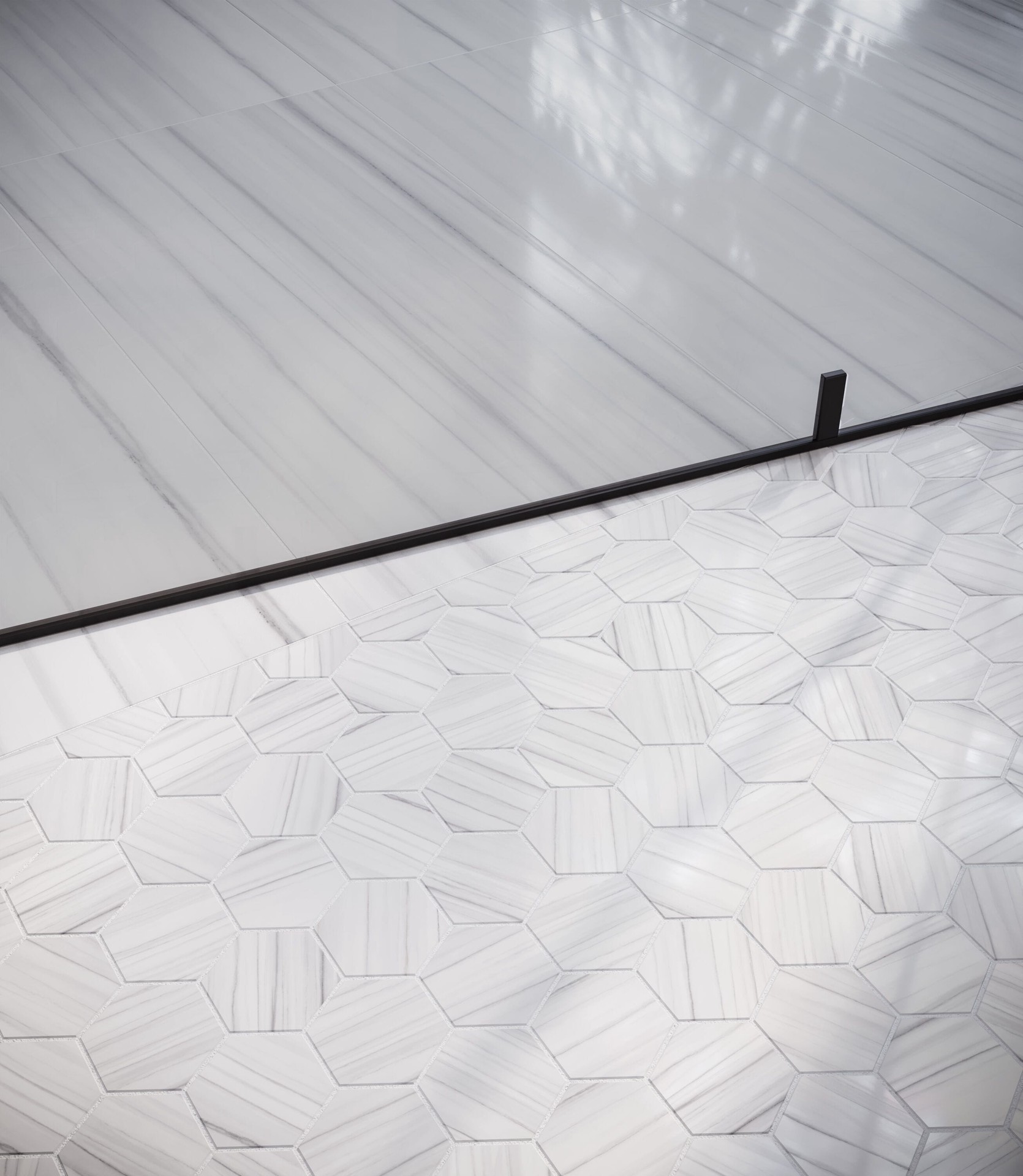 slide 5 of 6, Satori Zebrino Ash 3-in x 12-in Polished Porcelain Bullnose Tile, 1 ct