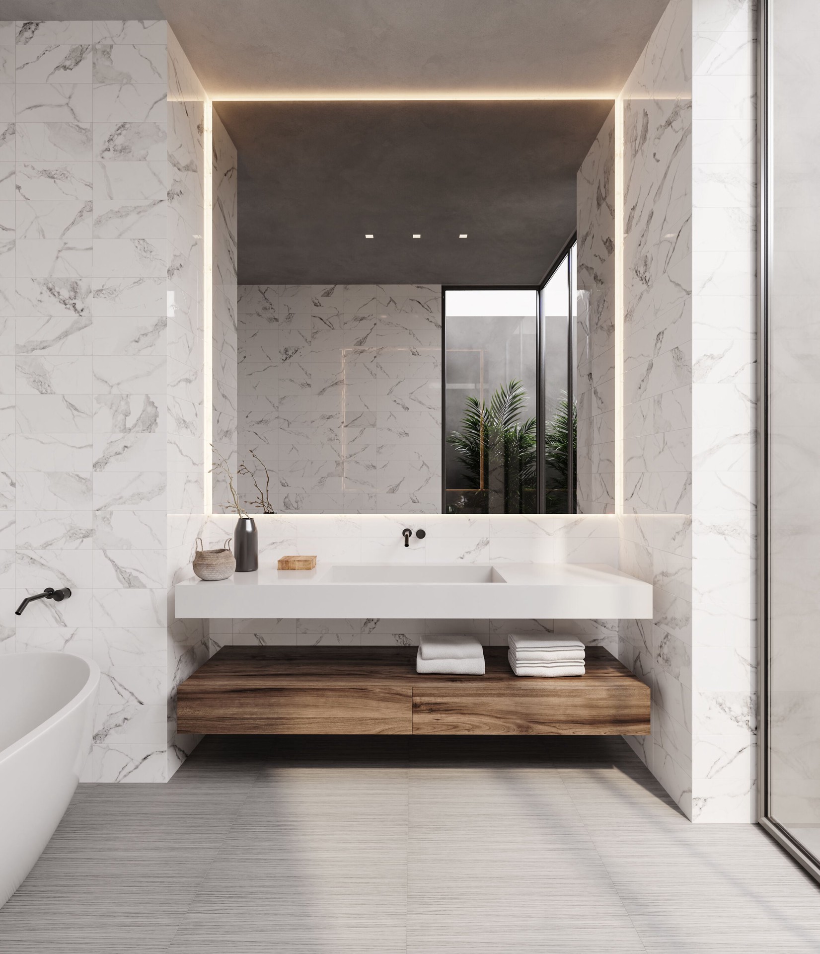 slide 4 of 6, Satori Regent Statuario 6-in x 12-in Polished Porcelain Floor and Wall Tile ( 0.47-sq ft Piece ), 1 ct