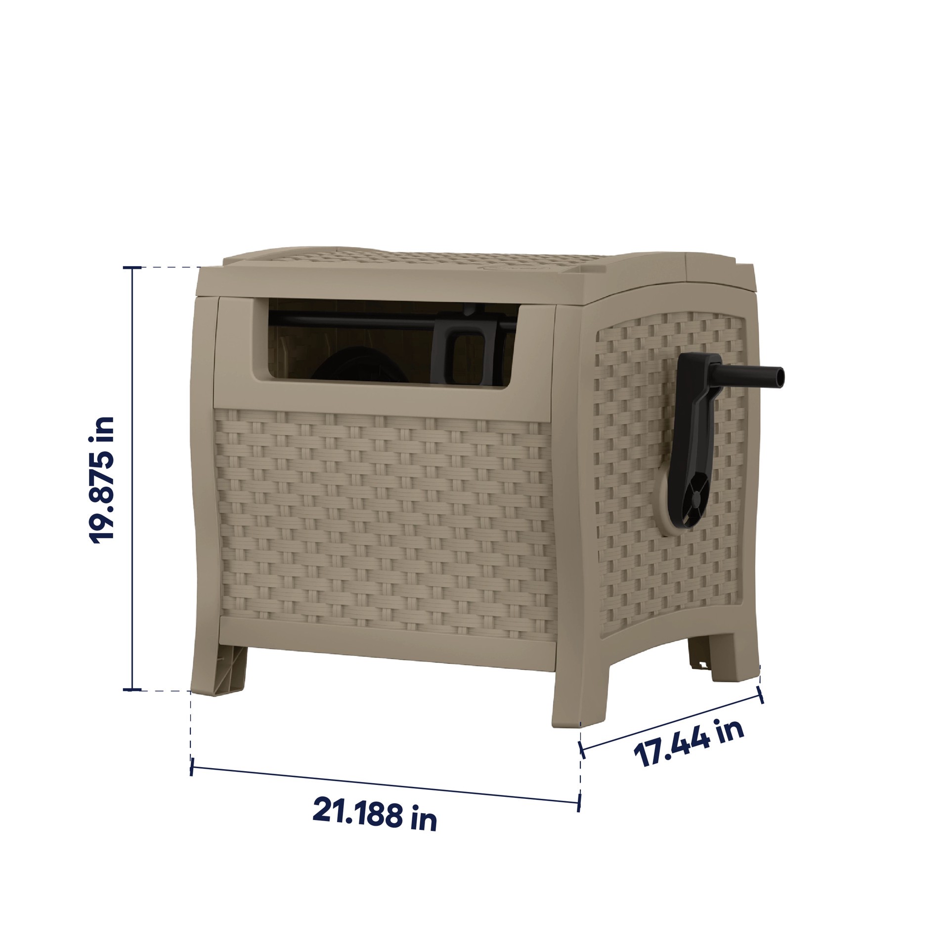 slide 3 of 6, Suncast Slide Trak Hideaway Plastic 175-ft Container Hose Reel, 1 ct
