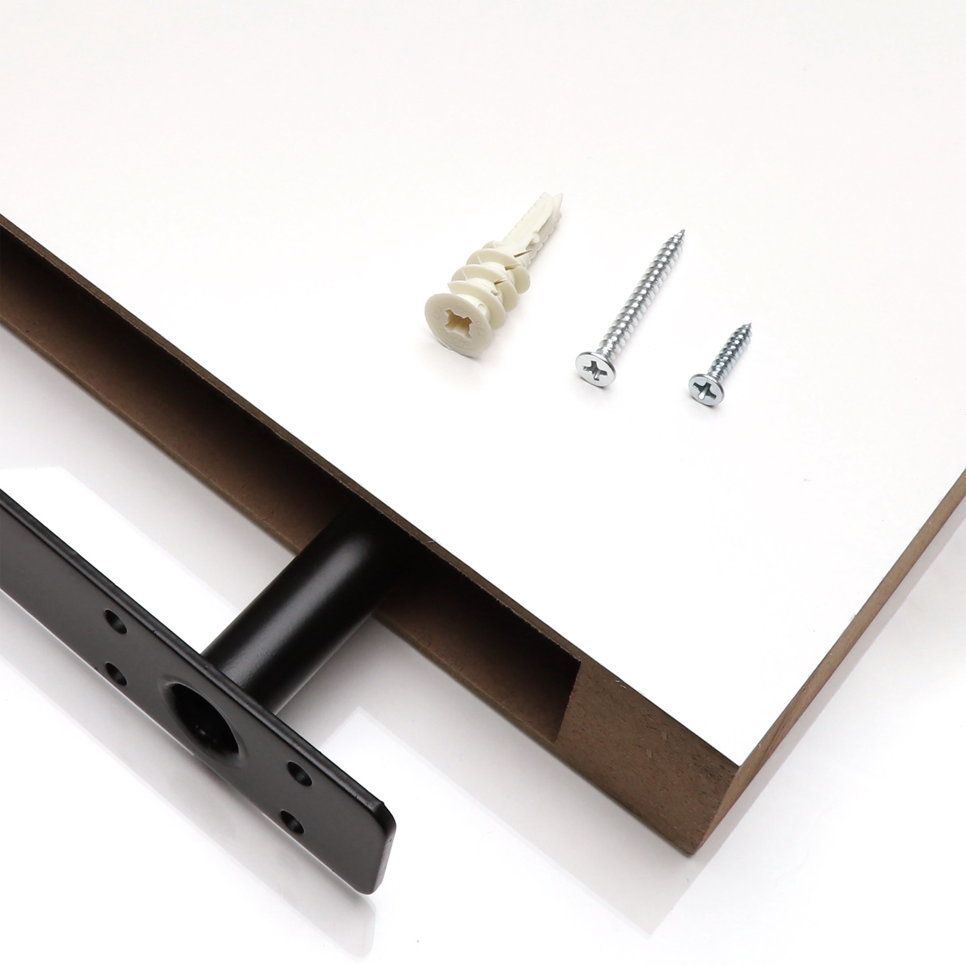 slide 4 of 6, Origin 21 11.71-in D x 11.71-in L White MDF Angular Corner Floating shelf, 1 ct