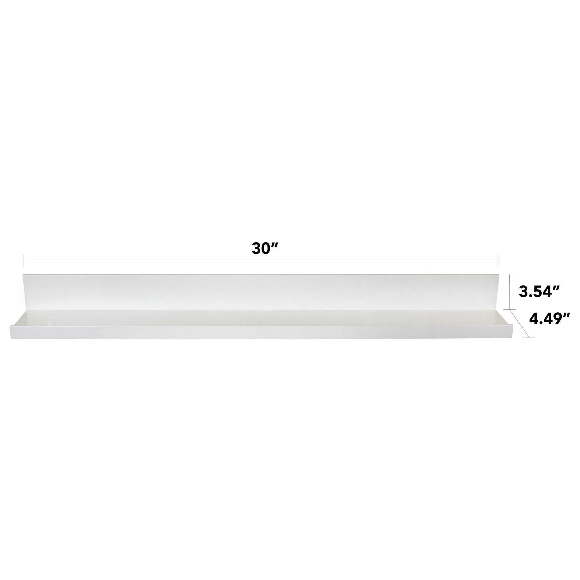slide 5 of 6, allen + roth 30-in L x 4.5-in D x 3.5-in H White MDF Rectangular Floating shelf, 1 ct