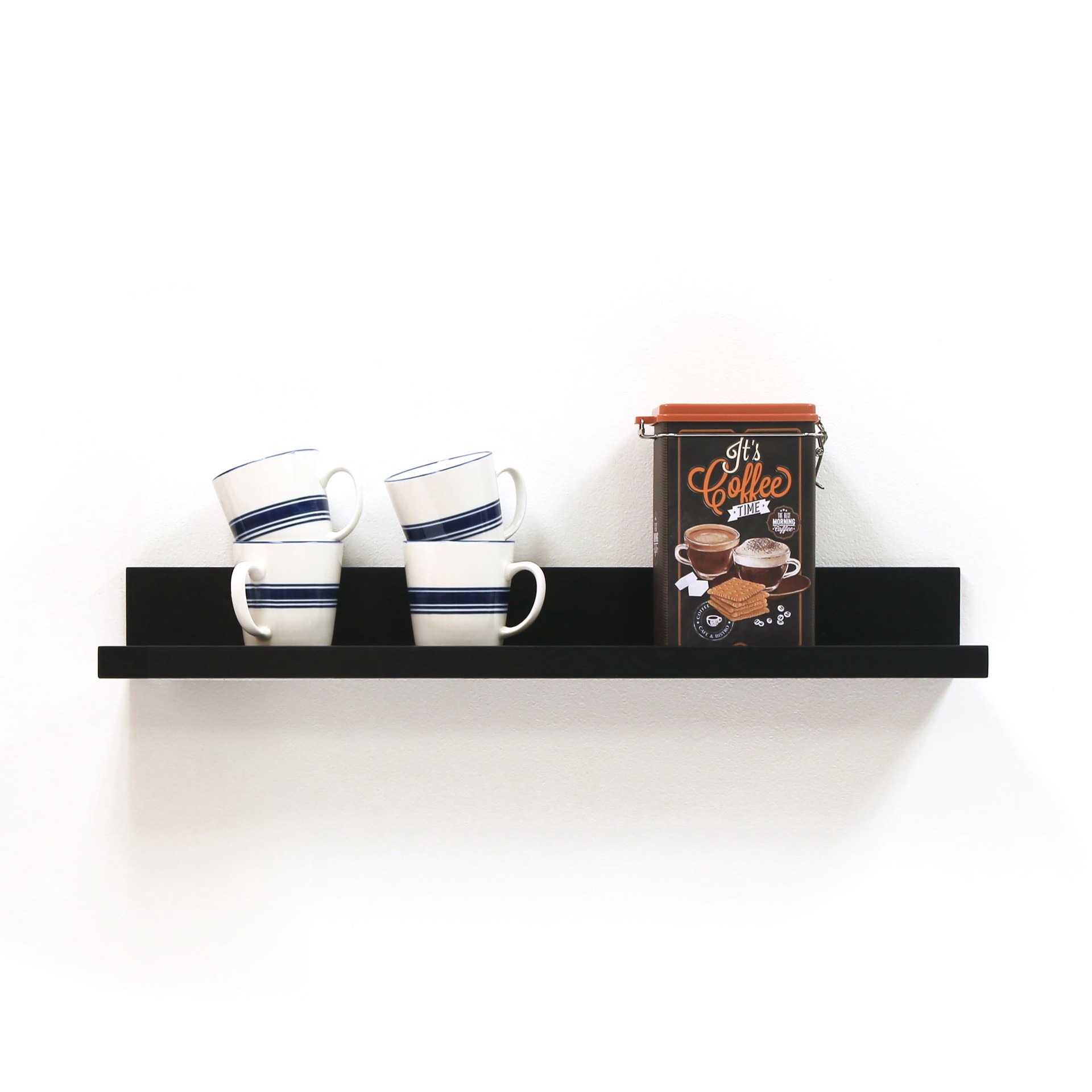 slide 3 of 6, allen + roth 4.5-in D x 30-in L Black MDF Rectangular Floating shelf, 1 ct