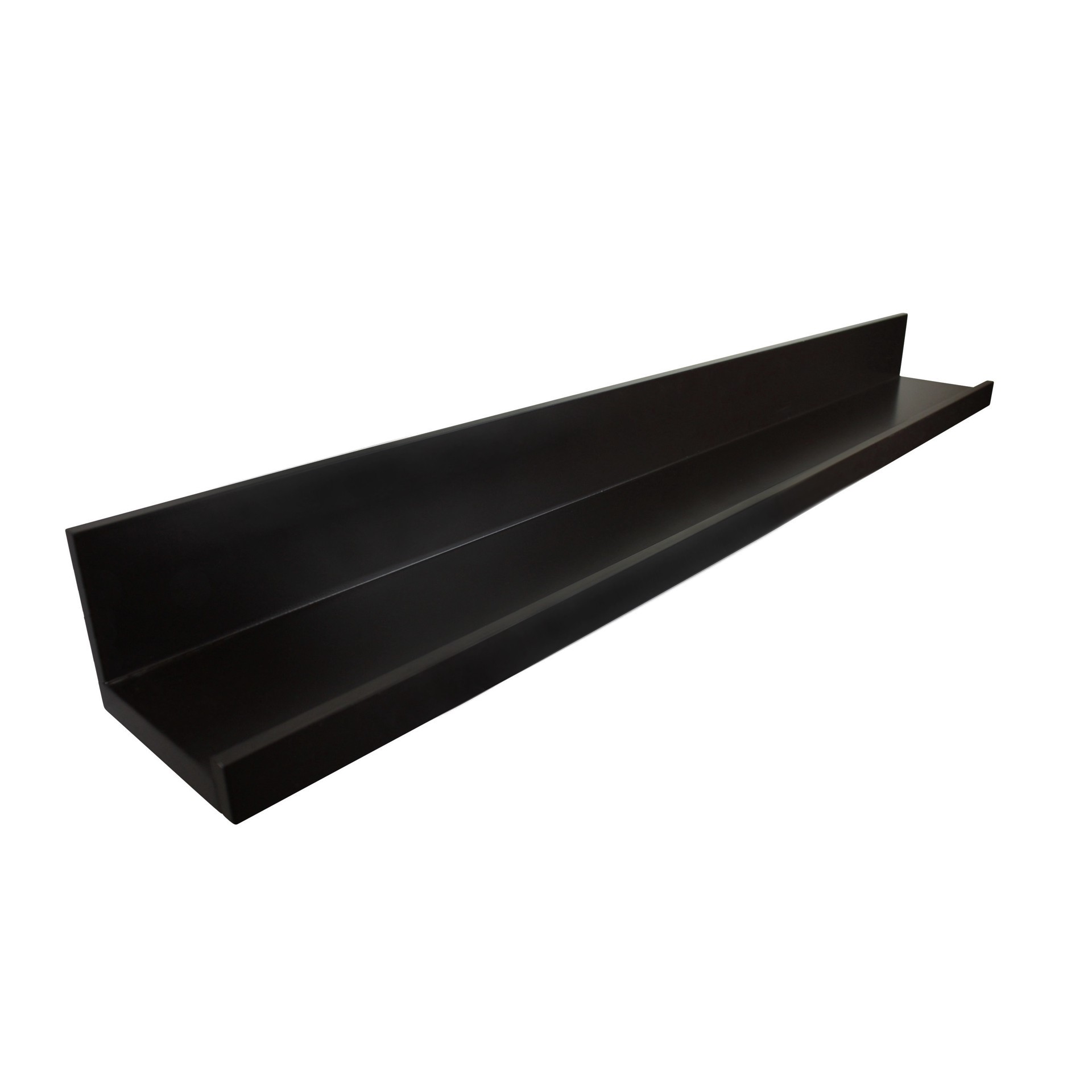 slide 4 of 6, allen + roth 4.5-in D x 30-in L Black MDF Rectangular Floating shelf, 1 ct