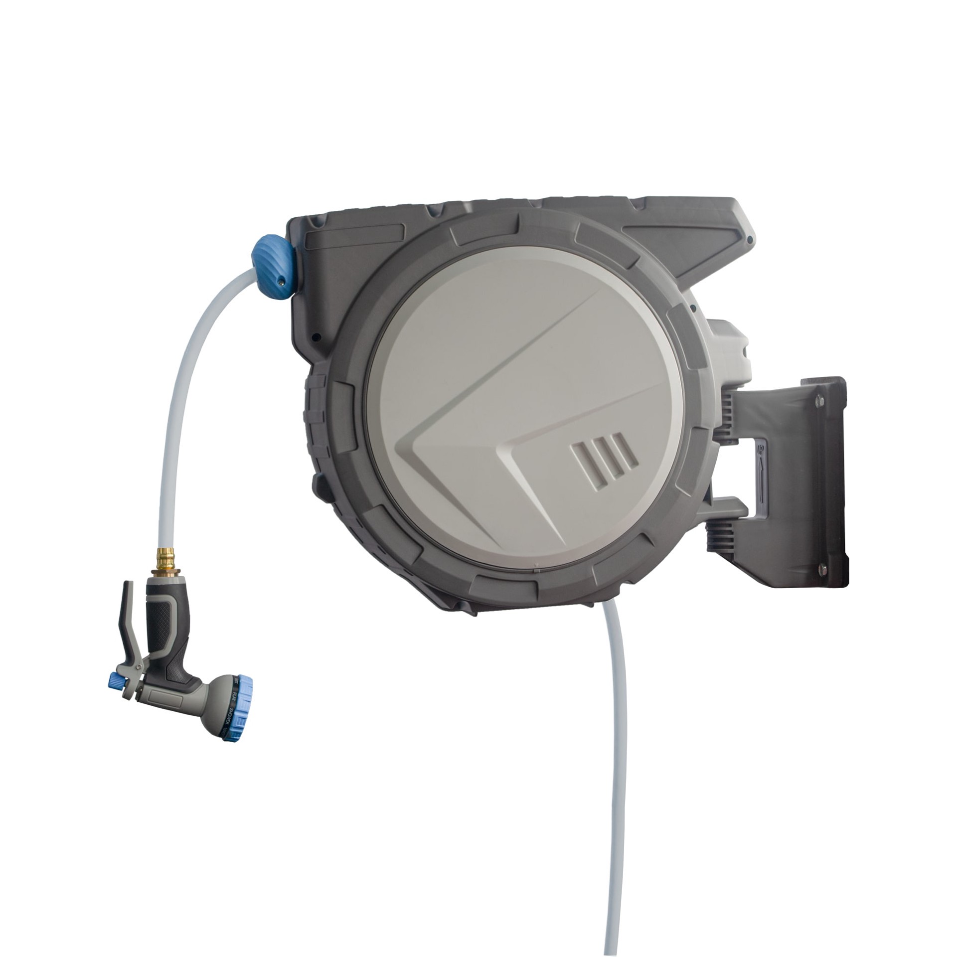 slide 2 of 6, Style Selections Plastic 100-ft Wall-mount Hose Reel, 1 ct