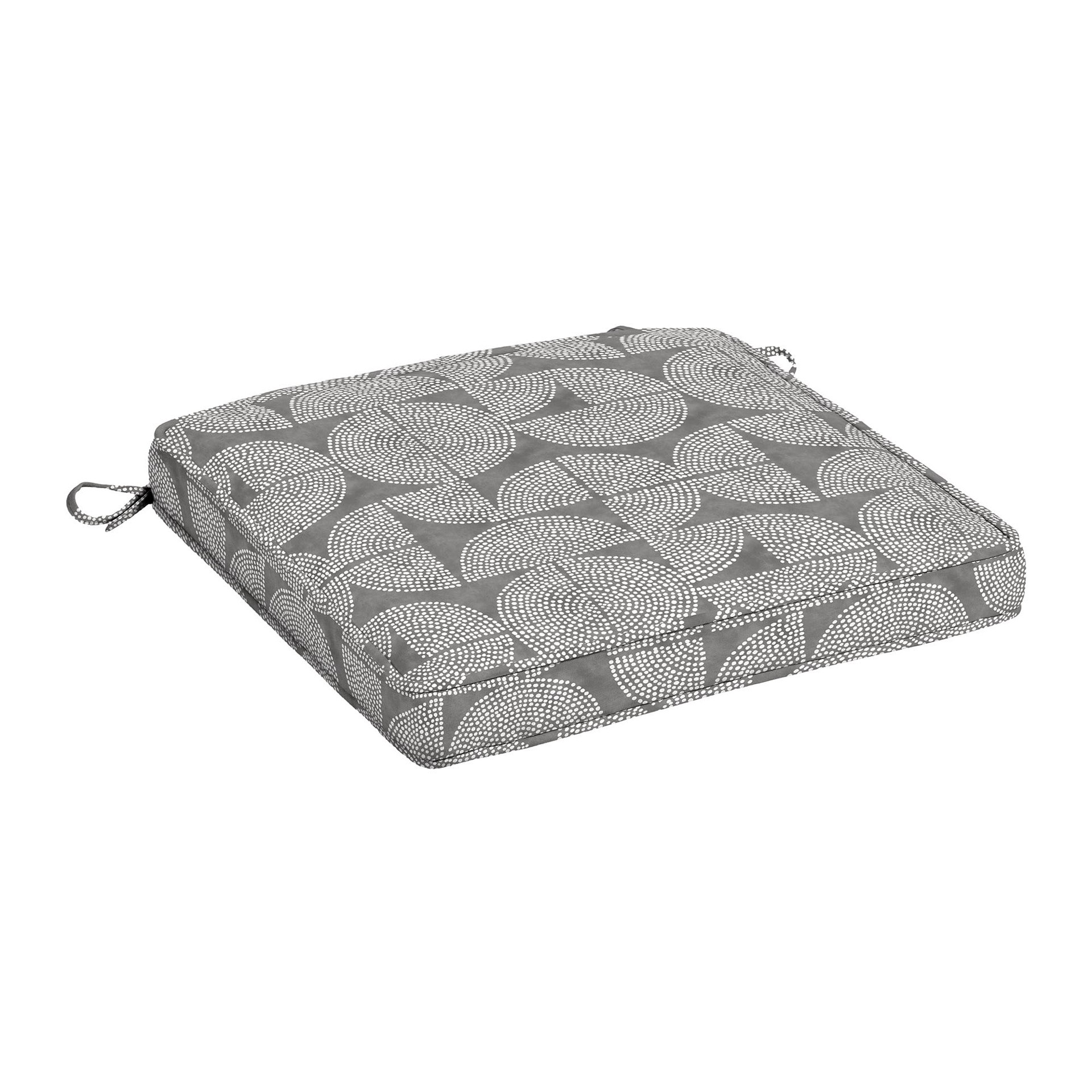 slide 1 of 6, Style Selections 20-in x 20-in Tara Geo Dots Patio Chair Cushion, 1 ct