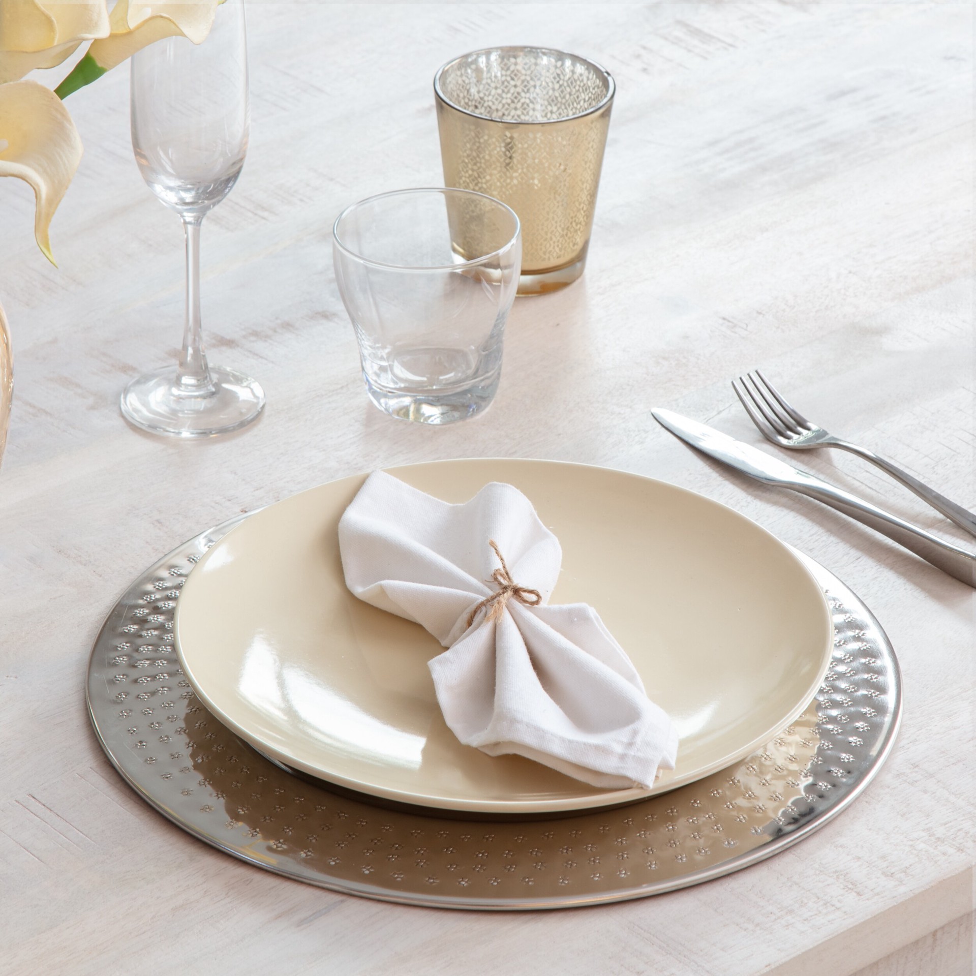 slide 2 of 6, allen + roth Gold Iron Glam Decorative plate, 1 ct