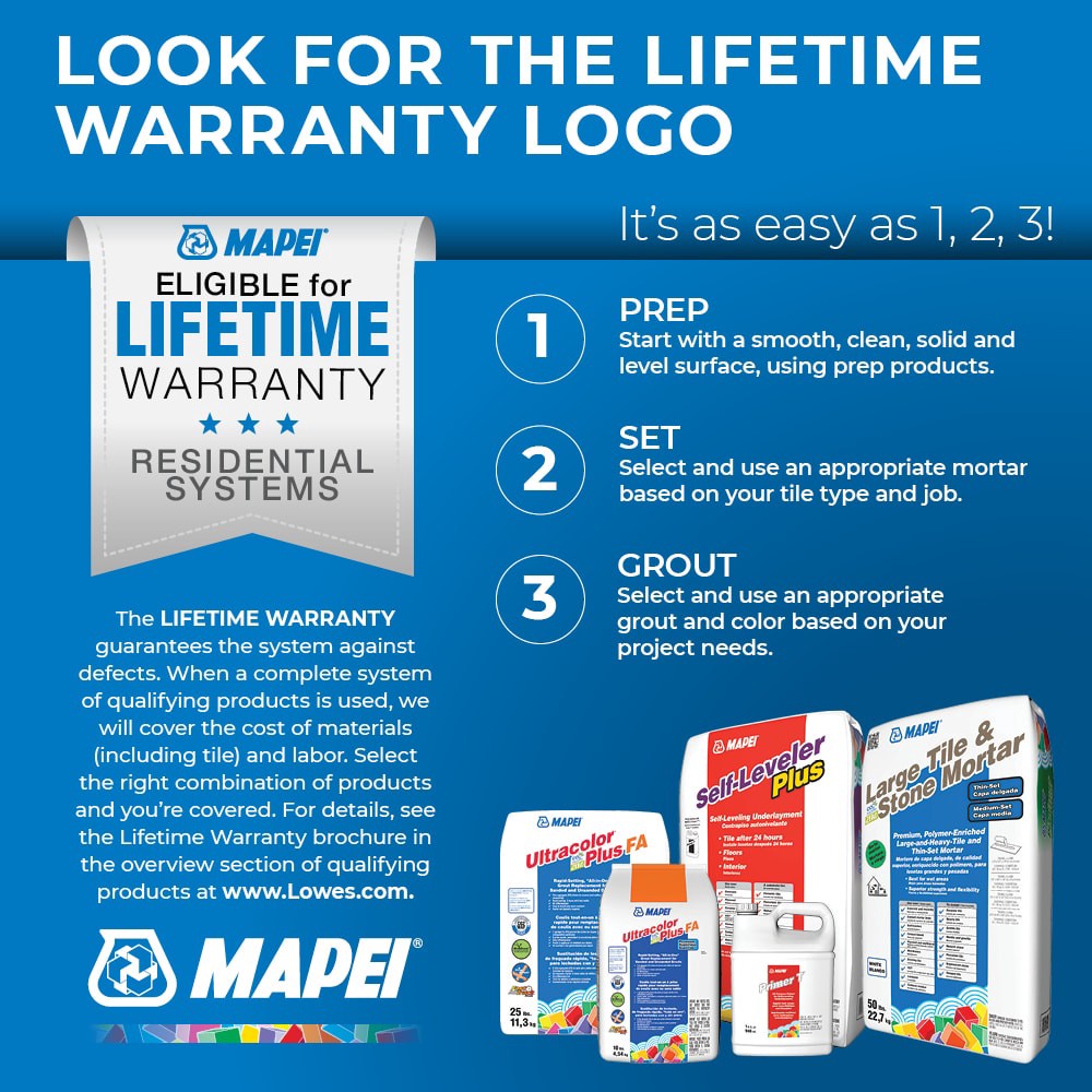 slide 4 of 6, MAPEI Flexcolor CQ Rain #5101 Sanded Acrylic Premix Grout (1-Gallon), 1 ct