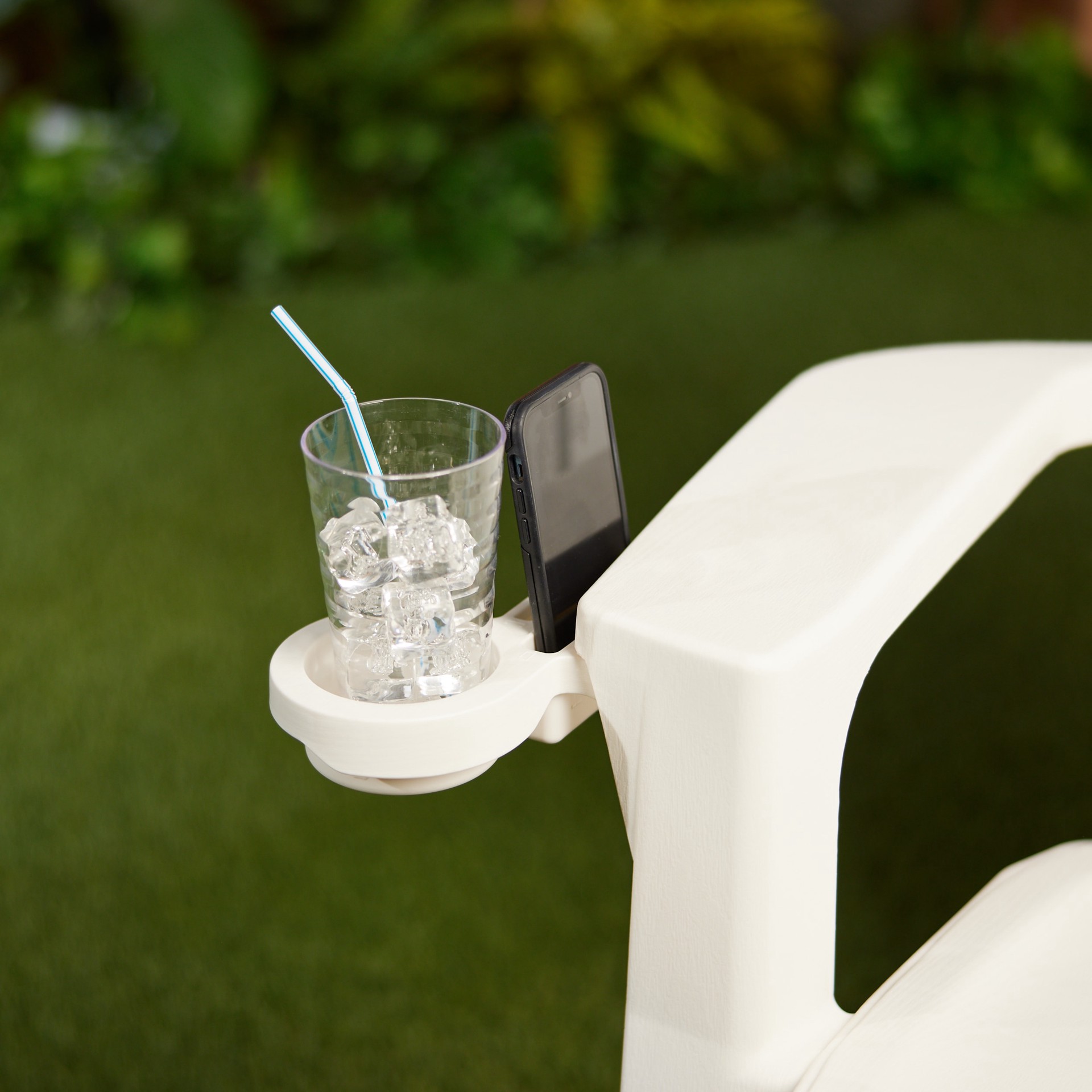 slide 6 of 6, Adams Manufacturing Big Easy Adirondack Chair Stackable White Resin Frame Stationary Adirondack Chair with Slat Seat, 1 ct