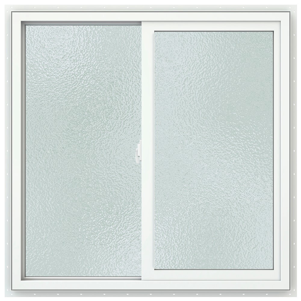 slide 3 of 6, JELD-WEN V-2500 White Exterior White Interior Left-Handed Vinyl Sliding Window Annealed Glass (Full Screen Included), 1 ct