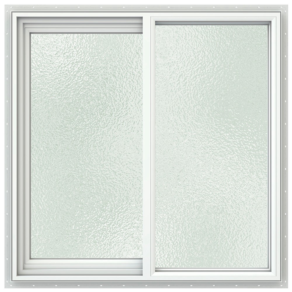 slide 1 of 6, JELD-WEN V-2500 White Exterior White Interior Left-Handed Vinyl Sliding Window Annealed Glass (Full Screen Included), 1 ct