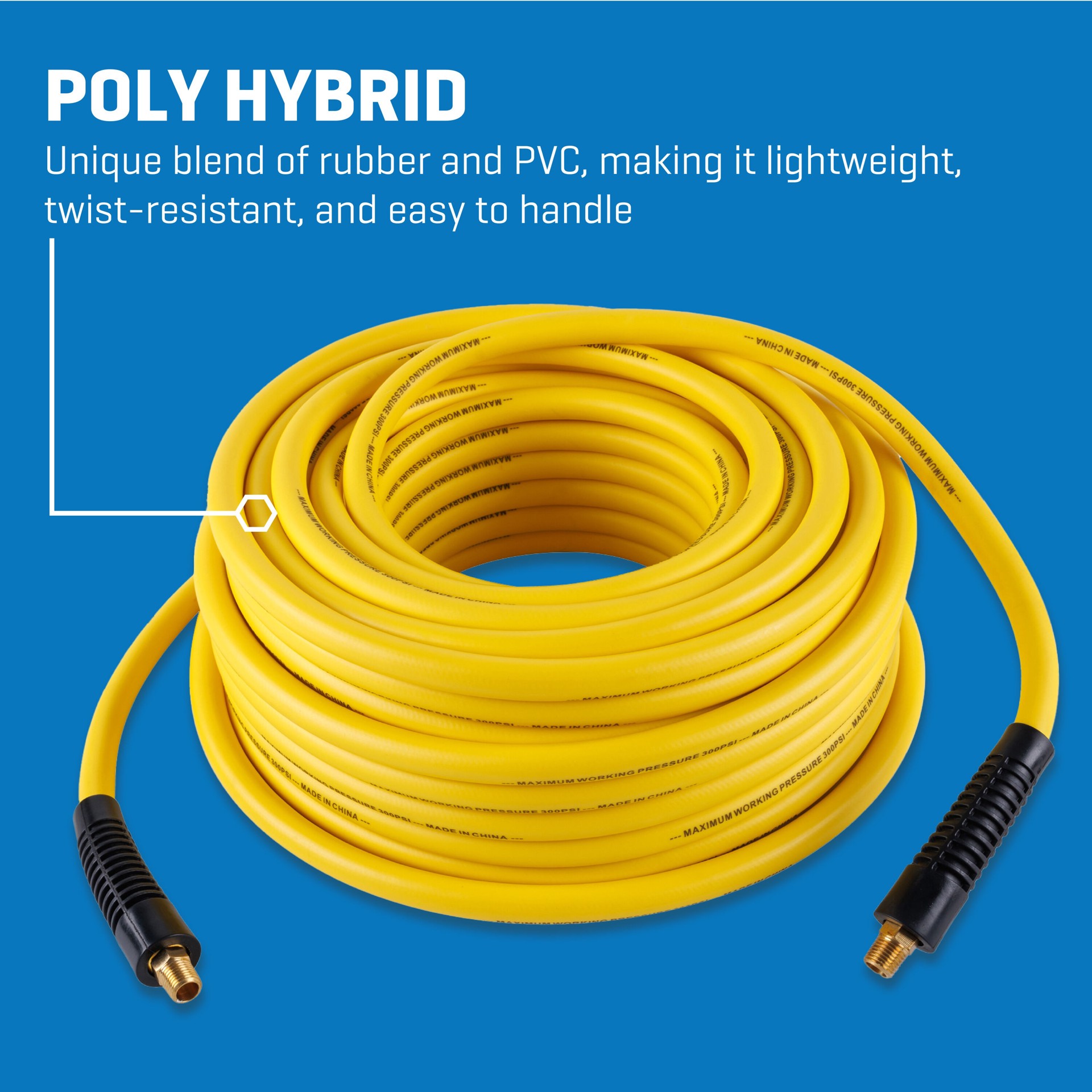 slide 3 of 6, Kobalt Poly Hybrid 3/8-in X 100-Ft, 1 ct