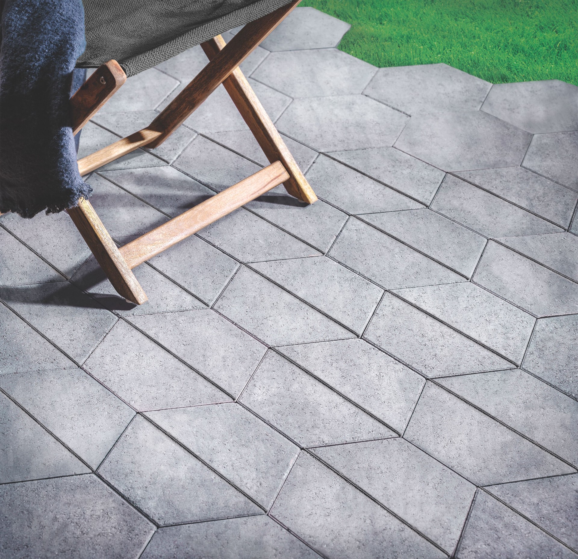 slide 3 of 6, Oldcastle 12-in L x 5-in W x 2-in H Trapezoid Scandina Concrete Patio stone, 1 ct