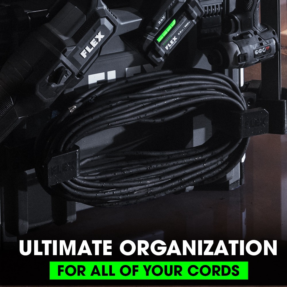 slide 2 of 6, FLEX STACK PACK Polypropylene Cord wrapper (1) 2-Piece FLEX Stack Pack cord wrapper and installation accessories, 1 ct