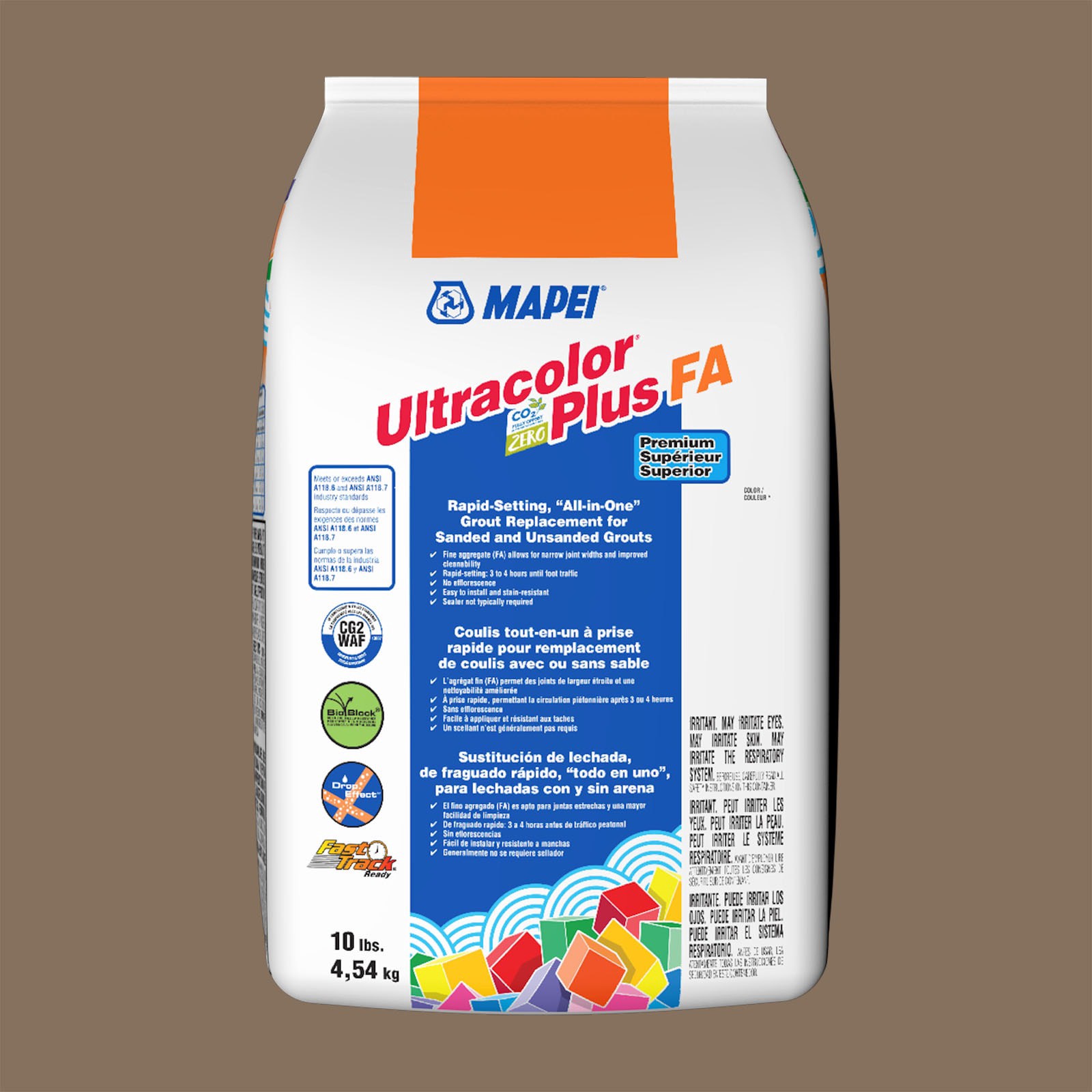 slide 1 of 6, MAPEI Ultracolor Plus FA Mocha #5042 All-in-one Grout (10-lb), 1 ct