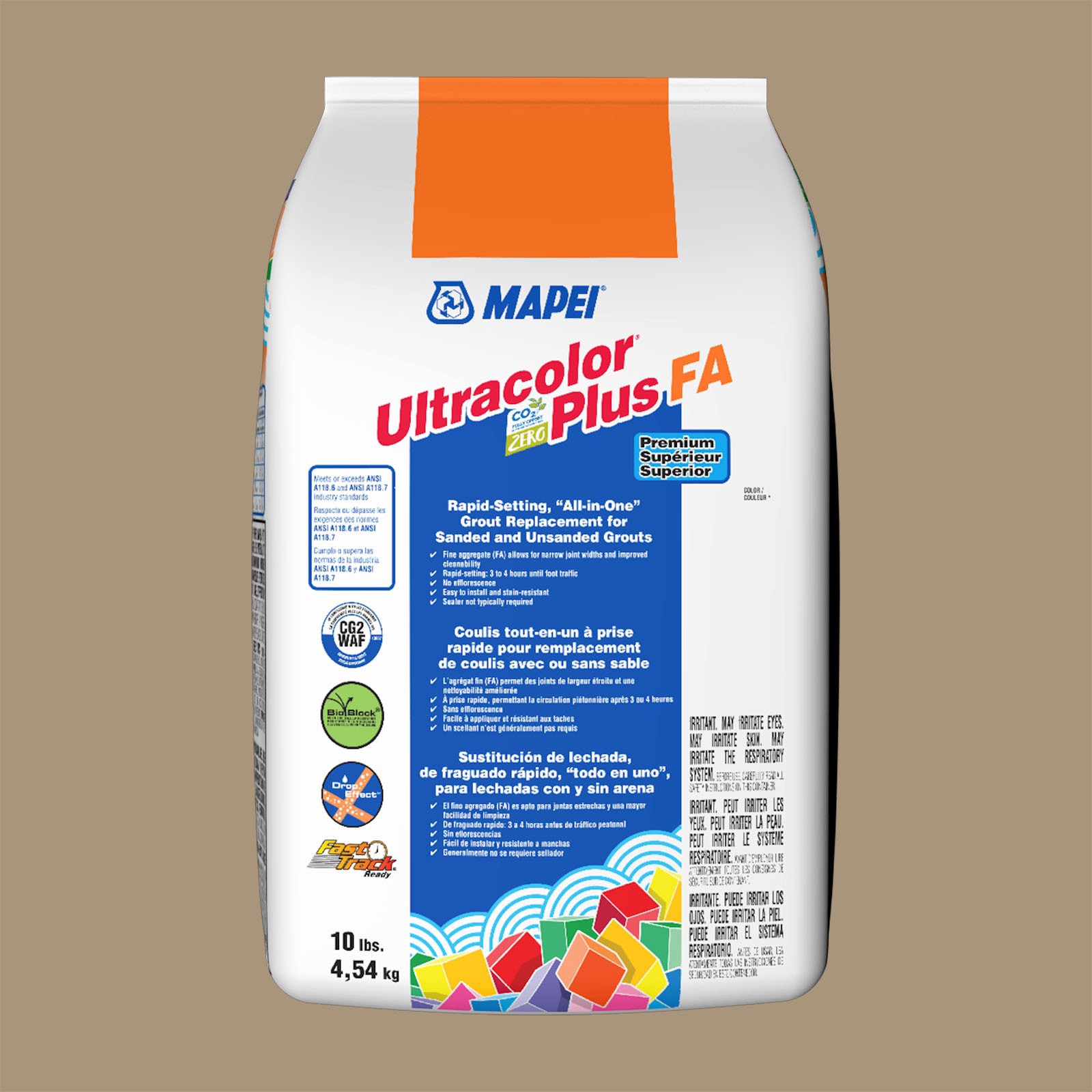slide 1 of 6, MAPEI Ultracolor Plus FA Chamois #5005 All-in-one Grout (10-lb), 1 ct