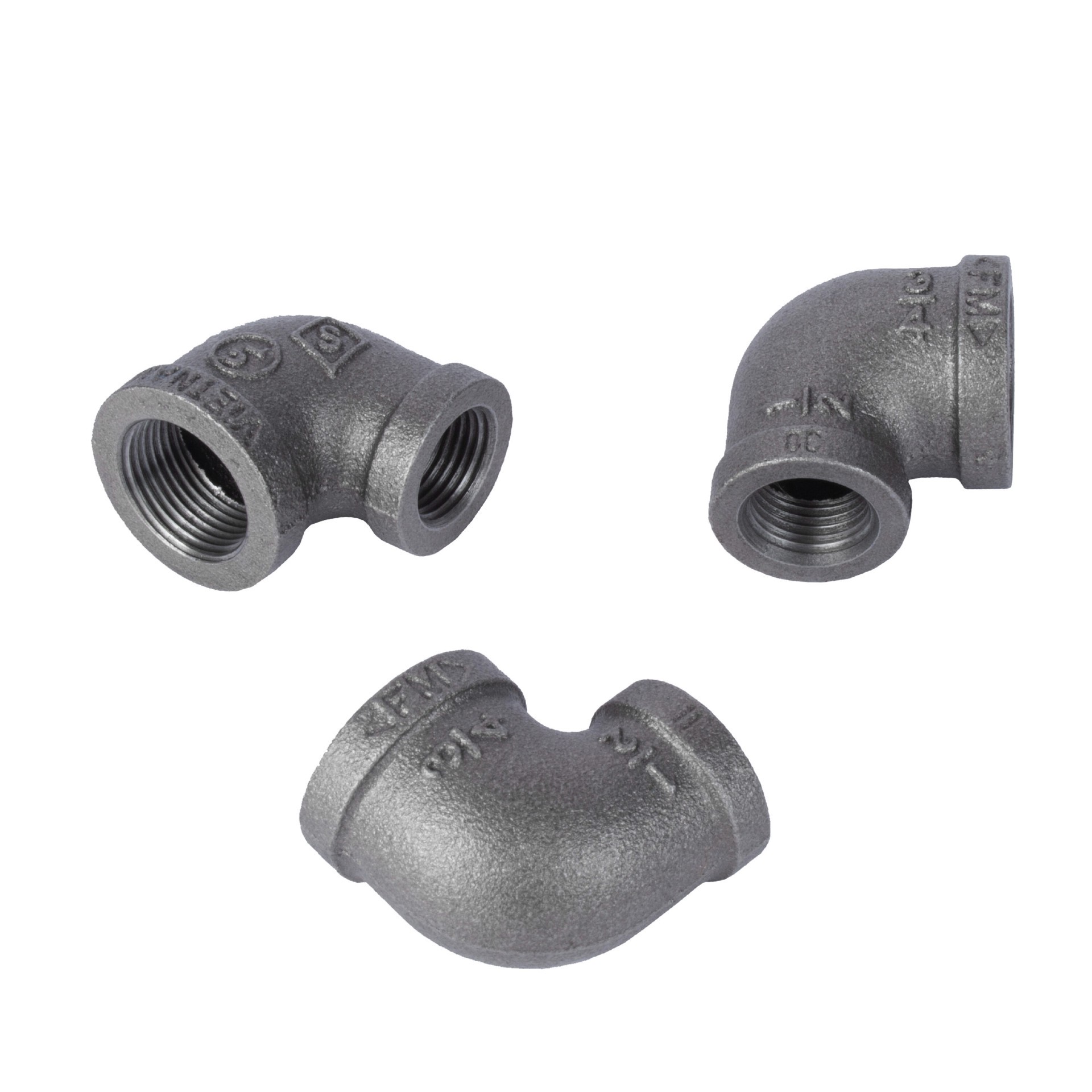 slide 3 of 6, RELIABILT 3/4-in x 1/2-in 90-Degree Black Reducing Elbow, 1 ct